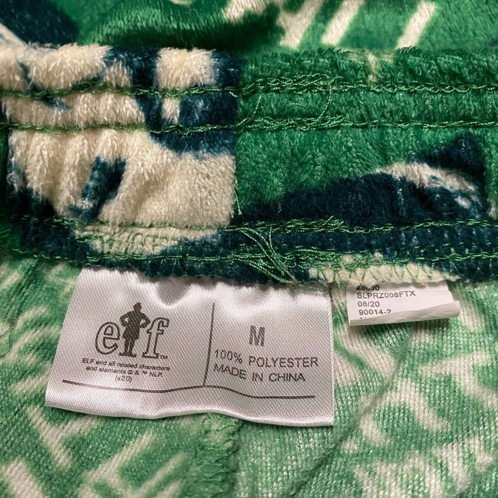 Buddy The Elf OMG Santa I Know Him Christmas Green Sleep Pant Size Medium Unisex